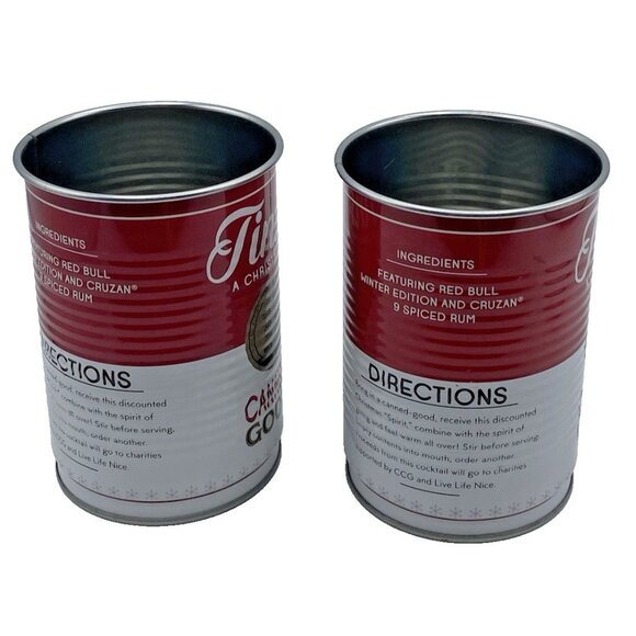 Christmas Barware Tumblers Tinsel Philadelphia Bar Metal Cups Lot of 2 HTF - Picture 2 of 15